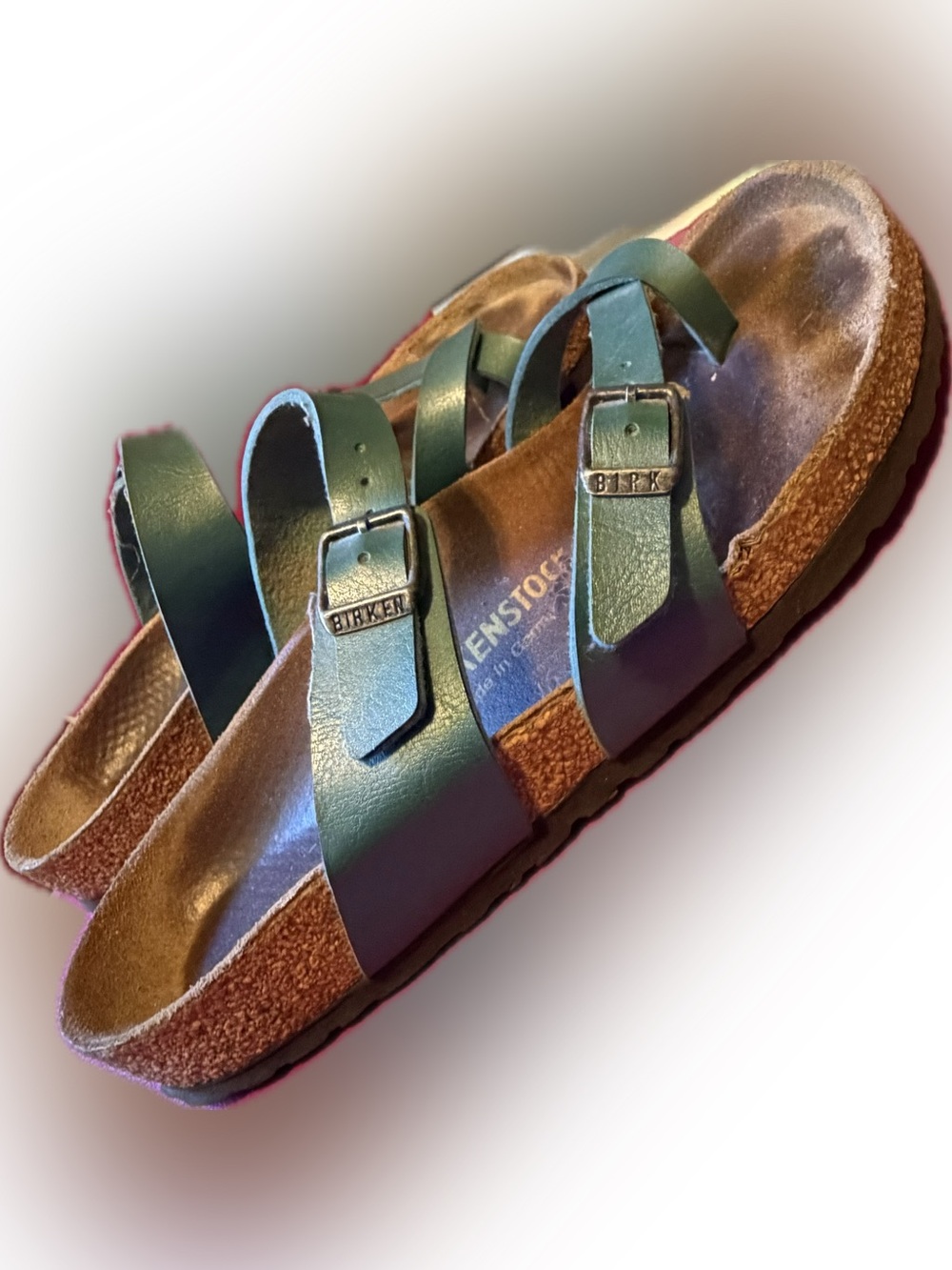 Birkenstock Mayari Teal Triple-Strap Sandals